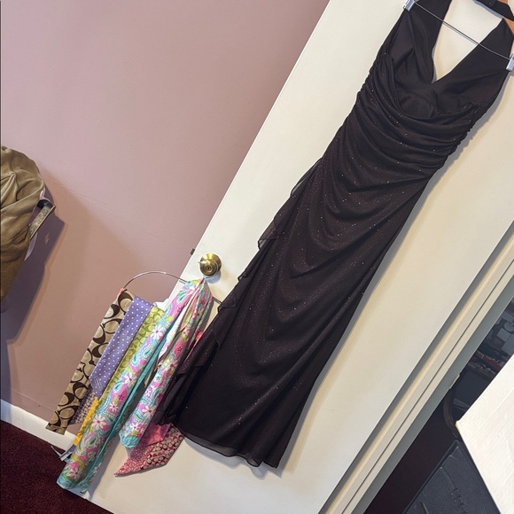 Vintage Y2K Whimsigoth Fairy Maxi Dress Sparkle Sexy Ruffle Hot Long Gown Prom - Picture 4 of 17